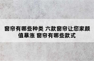 窗帘有哪些种类 六款窗帘让您家颜值暴涨 窗帘有哪些款式